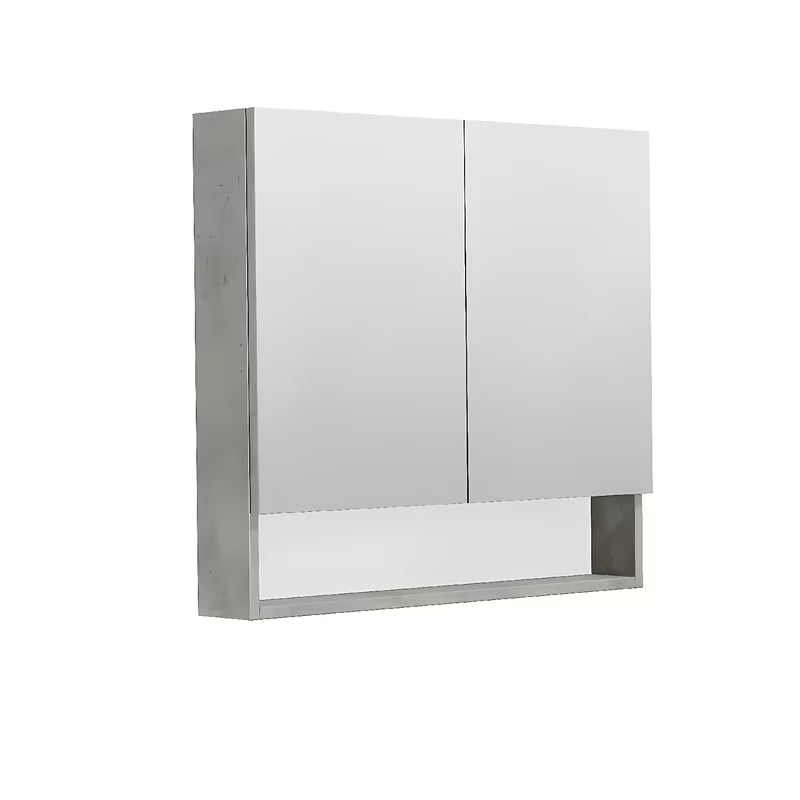 Ormarić s Ogledalom SAT Cubeway 80x14x72 cm u dekoru betona sa zrcalnim vratima