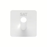 Bijeli samoljepljivi kukica SAT od nehrđajućeg čelika s mat završnom obradom za kupaonicu