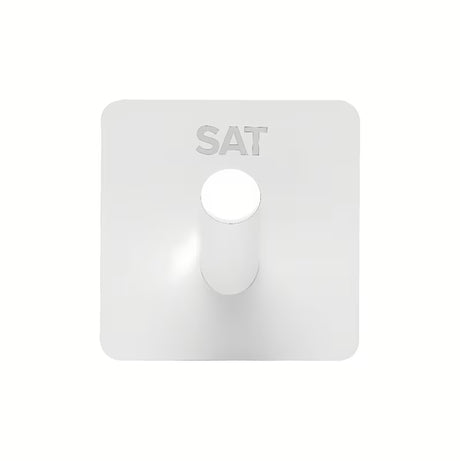 Bijeli samoljepljivi kukica SAT od nehrđajućeg čelika s mat završnom obradom za kupaonicu