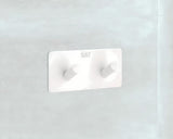 Bijeli samoljepljivi kukica SAT od nehrđajućeg čelika s mat površinom pro montaža bez bušenja