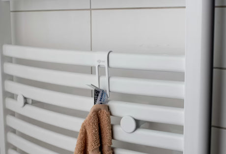 Bijeli metalni kukica SAT za radijator od nehrđajućeg čelika pro vješanje i sušenje stvari