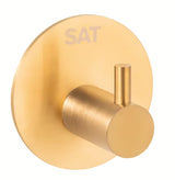 Kupaonski samoljepljivi kukica SAT od nehrđajućeg čelika u izvedbi brušeno zlato.