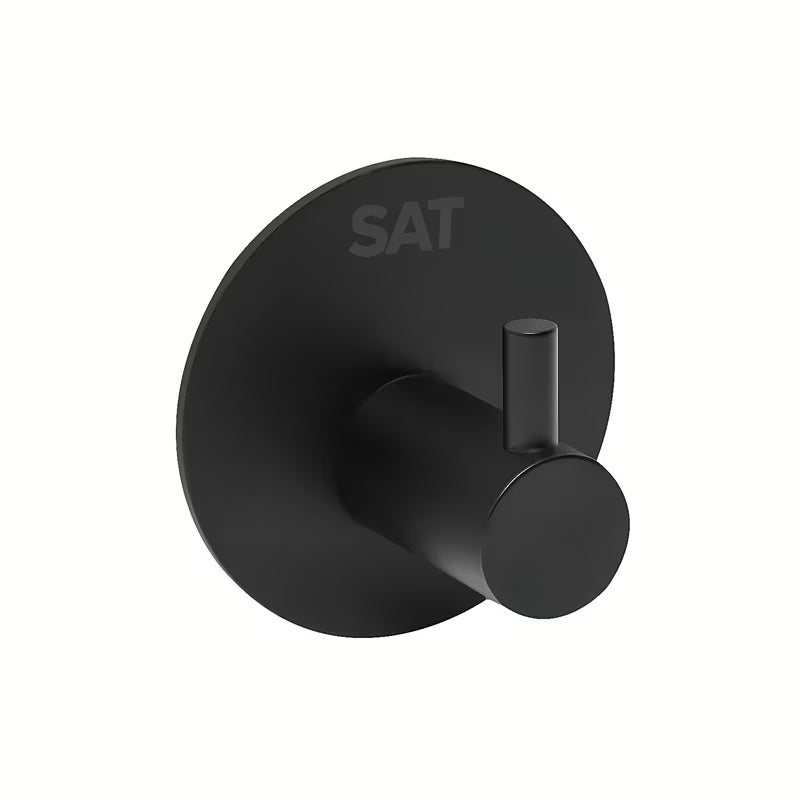 Crni mat samoljepljivi kukica SAT od nehrđajućeg čelika pro za kupaonicu