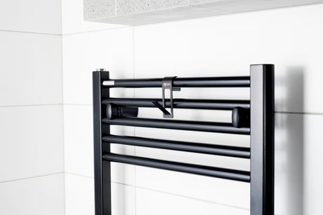 Crni mat metalni viseći kukica SAT za radijator pro sušenje ručnika i obuće