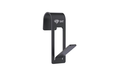 Crni metalni kukica SAT za radijator s vješanjem i zaštitnom 3M trakom