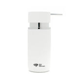 Samostojeći  dozator sapuna SAT Infinitio u bijeloj mat boji od gumirane keramike.