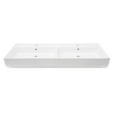 Bijeli keramički dvostruki umivaonik SAT Infinitio 120,4x46,5 cm pravokutnog oblika