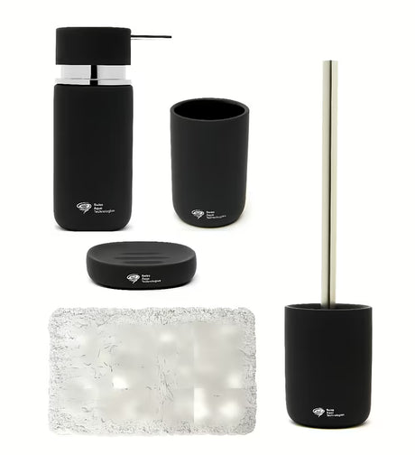 Set kupaonskih dodataka SAT Infinitio u modernom, usklađenom dizajnu pro skladnu kupaonicu.