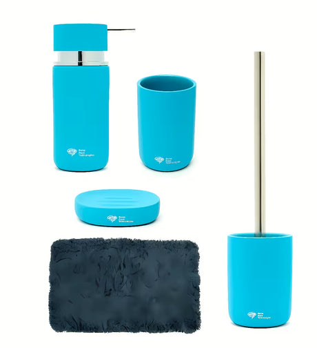 Keramička set kupaonskih dodataka SAT Infinitio s dozatorom, posudicom za sapun i čašom u mat izvedbi.