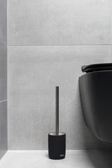 Samostojeći  ČETKA za Wc SAT Infinitio u crnoj mat izvedbi od gumirane keramike.