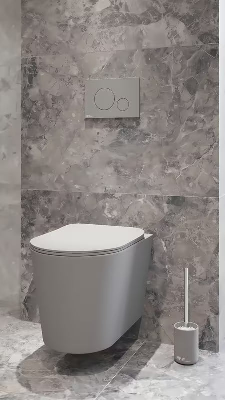 Samostojeći  ČETKA za Wc SAT Infinitio u sivoj mat izvedbi od gumirane keramike.