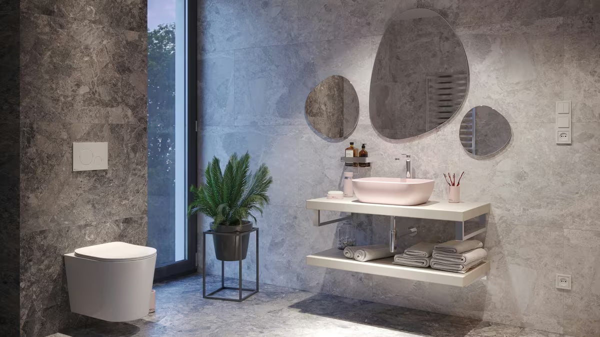 Ružičasto mat samostojeći  posuda za sapun SAT Infinitio za kupaonicu