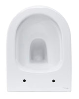 Bijeli viseća WC školjka SAT Infinitio sa skrivenim pričvršćenjem i sjedalom sa soft Close.