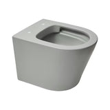 Viseća WC Školjka SAT Infinitio u sivoj mat izvedbi sa skrivenim pričvršćenjem i sjedalom soft Close.