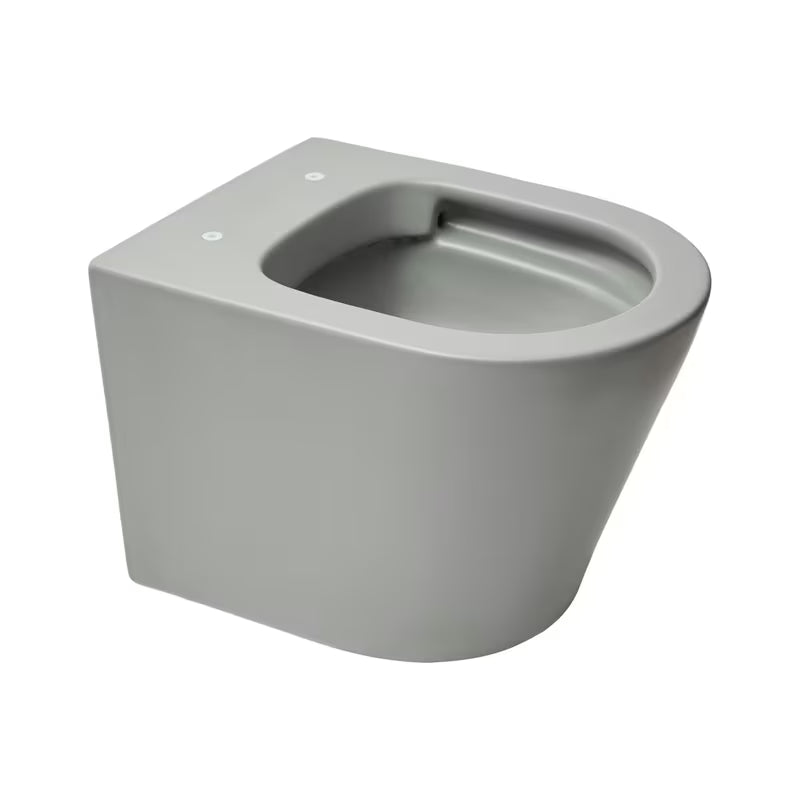 Viseća WC Školjka SAT Infinitio u sivoj mat izvedbi sa skrivenim pričvršćenjem i sjedalom soft Close.