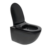 Viseća WC Školjka SAT Infinitio u crnoj mat izvedbi s bezrubnim ispiranjem Rim-Ex i sjedalom soft Close