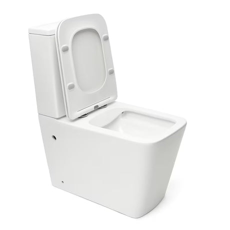 Bijeli samostojeći  WC kombi SAT Infinitio bez sustava za ispiranje s wc daskom i štedljivim DualFlush ispiranjem