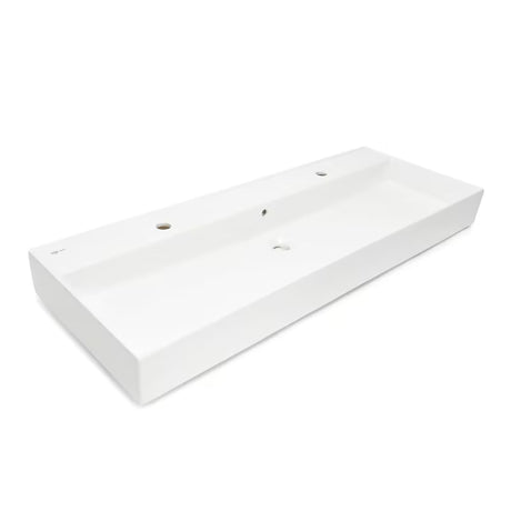 Bijeli keramički umivaonik SAT Infinitio 121,4x46,9 cm s preljevom