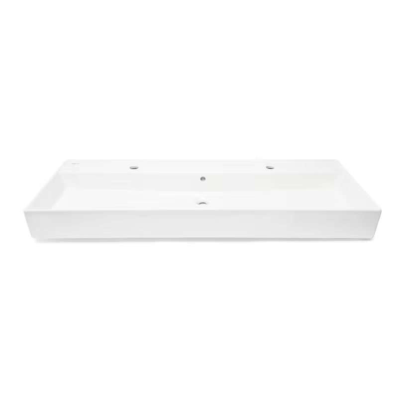 Bijeli keramički umivaonik SAT Infinitio 121,4x46,9 cm s preljevom