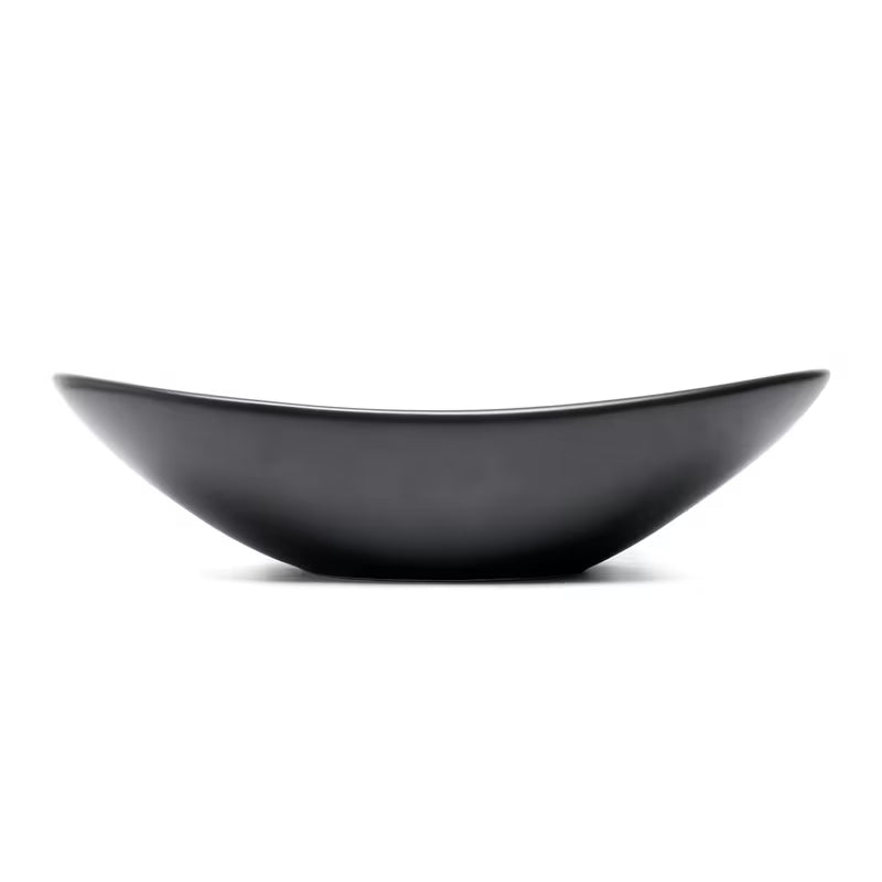 Mat crni keramički umivaonik na ploču SAT Infinitio bez preljeva 61,5x36 cm
