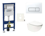 Viseći WC set SAT Infinitio s vodokotlićem Geberit Duofix i tipkom za ispiranje Delta