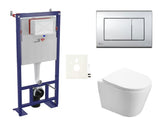 Viseći WC set SAT Infinitio s podžbuknim modulom, tipkom za ispiranje i sjedalom s soft Close