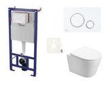 Viseći WC set SAT Infinitio s podžbuknim modulom, tipkom za ispiranje i sjedalom s soft Close