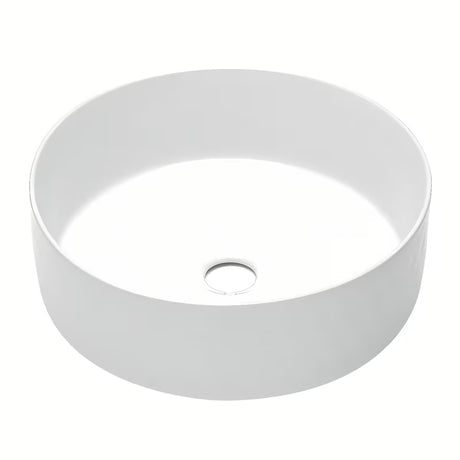 Sjajni bijeli keramički umivaonik na ploču SAT Infinitio 36 x 36 cm bez preljeva