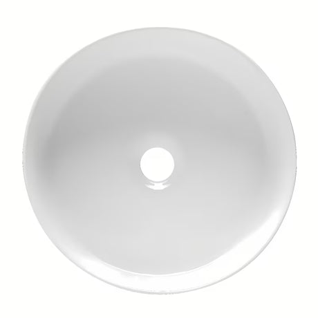 Sjajni bijeli keramički umivaonik na ploču SAT Infinitio 36 x 36 cm bez preljeva