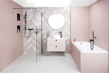 Mat bijeli tankostijeni keramički umivaonik na ploču SAT Infinitio 39x39 cm