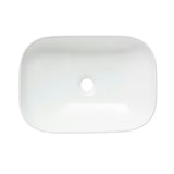 Sjajno bijeli keramički umivaonik na ploču SAT Infinitio bez preljeva dimenzija 45,5x32,5 cm.