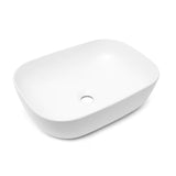 Mat bijeli keramički umivaonik na ploču SAT Infinitio bez preljeva dimenzija 45,5x32,5 cm.