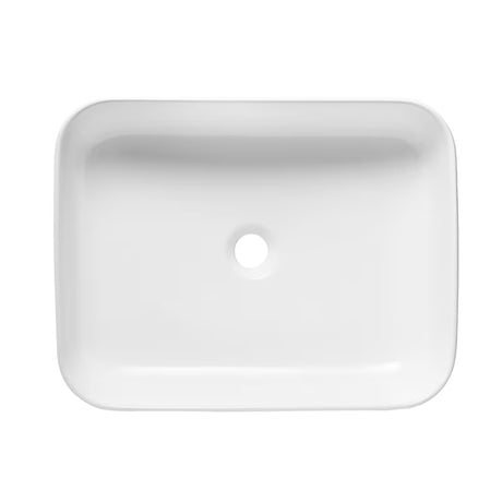 Bijeli keramički ovalni umivaonik na ploču SAT Infinitio bez preljeva 50 x 39 cm