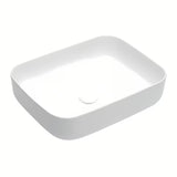 Mat bijeli tankostijeni umivaonik na ploču SAT Infinitio 50x39 cm bez preljeva