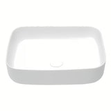 Mat bijeli tankostijeni umivaonik na ploču SAT Infinitio 50x39 cm bez preljeva