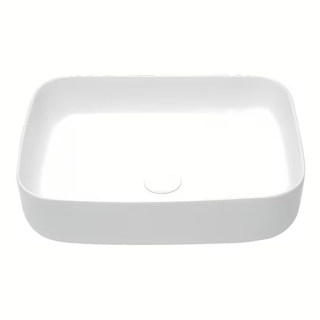 Mat bijeli tankostijeni umivaonik na ploču SAT Infinitio 50x39 cm bez preljeva