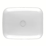 Mat bijeli tankostijeni umivaonik na ploču SAT Infinitio 50x39 cm bez preljeva