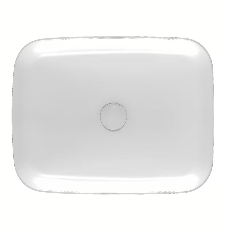 Mat bijeli tankostijeni umivaonik na ploču SAT Infinitio 50x39 cm bez preljeva