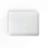 Sjajno bijeli keramički umivaonik na ploču SAT Infinitio 50x40 cm bez preljeva.