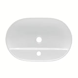 Bijeli keramički ovalni umivaonik na ploču SAT Infinitio 60 x 40 cm bez preljeva s otvorom za pro slavinu