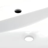 Bijeli keramički ovalni umivaonik na ploču SAT Infinitio 60 x 40 cm bez preljeva s otvorom za pro slavinu