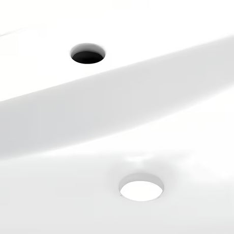 Bijeli keramički ovalni umivaonik na ploču SAT Infinitio 60 x 40 cm bez preljeva s otvorom za pro slavinu