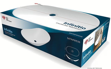 Bijeli keramički umivaonik na ploču SAT Infinitio 61,5 x 36 cm bez preljeva