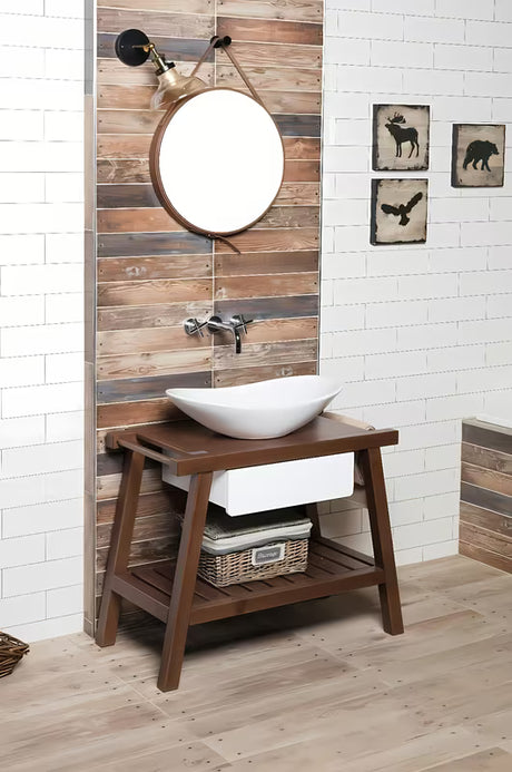 Bijeli keramički umivaonik na ploču SAT Infinitio 61,5 x 36 cm bez preljeva