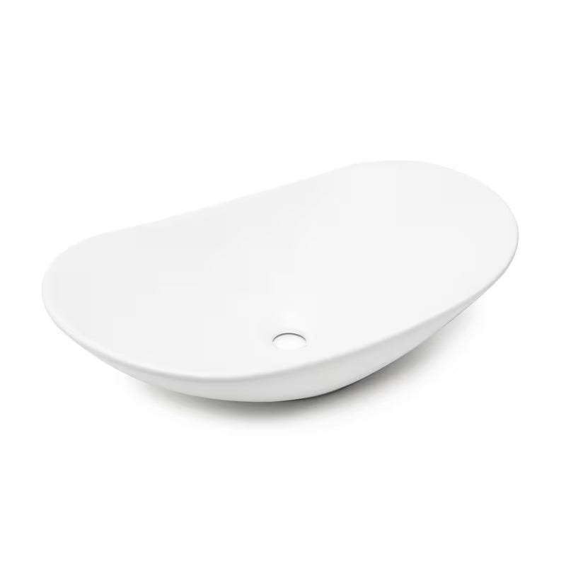 Bijeli keramički umivaonik na ploču SAT Infinitio bez preljeva dimenzija 61,5x36 cm