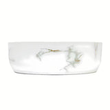 Mat umivaonik na ploču SAT Infinitio 39x39 cm u bijelom mramornom dizajnu bez preljeva