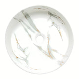 Mat umivaonik na ploču SAT Infinitio 39x39 cm u bijelom mramornom dizajnu bez preljeva