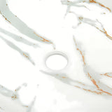 Mat umivaonik na ploču SAT Infinitio 39x39 cm u bijelom mramornom dizajnu bez preljeva