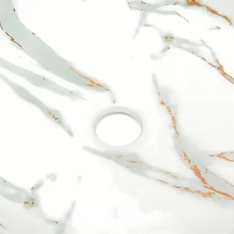 Mat umivaonik na ploču SAT Infinitio 39x39 cm u bijelom mramornom dizajnu bez preljeva