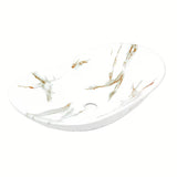 SAT Infinitio umivaonik na ploču bez preljeva u bijeloj mat boji s imitacijom mramora 61,5x36 cm